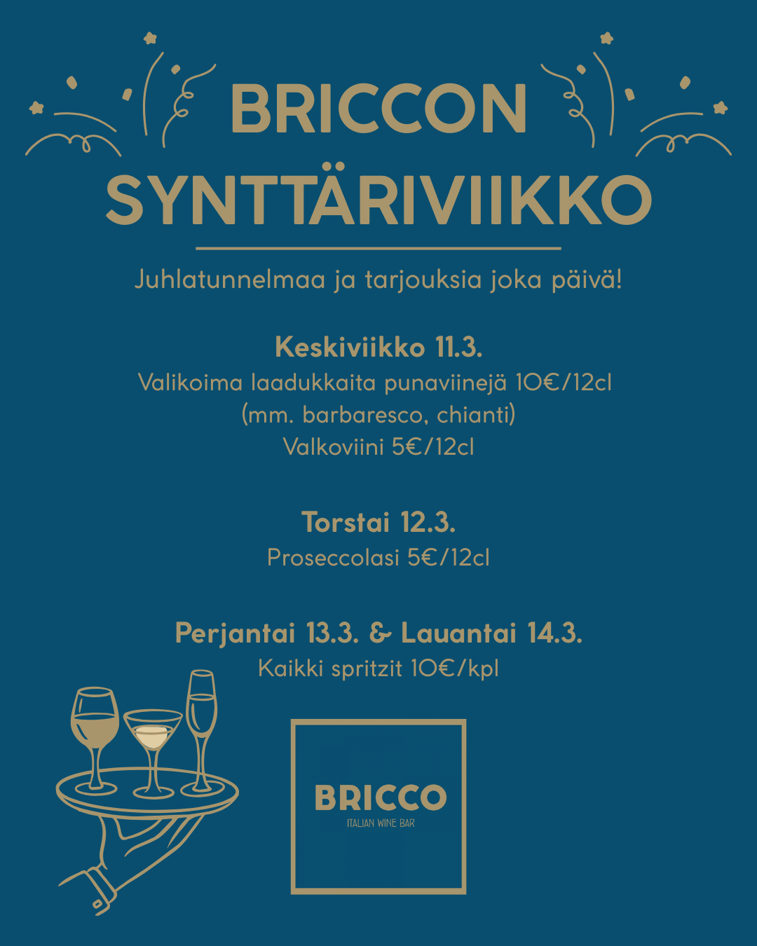 Bricco Kalevankatu 6-vuotta!