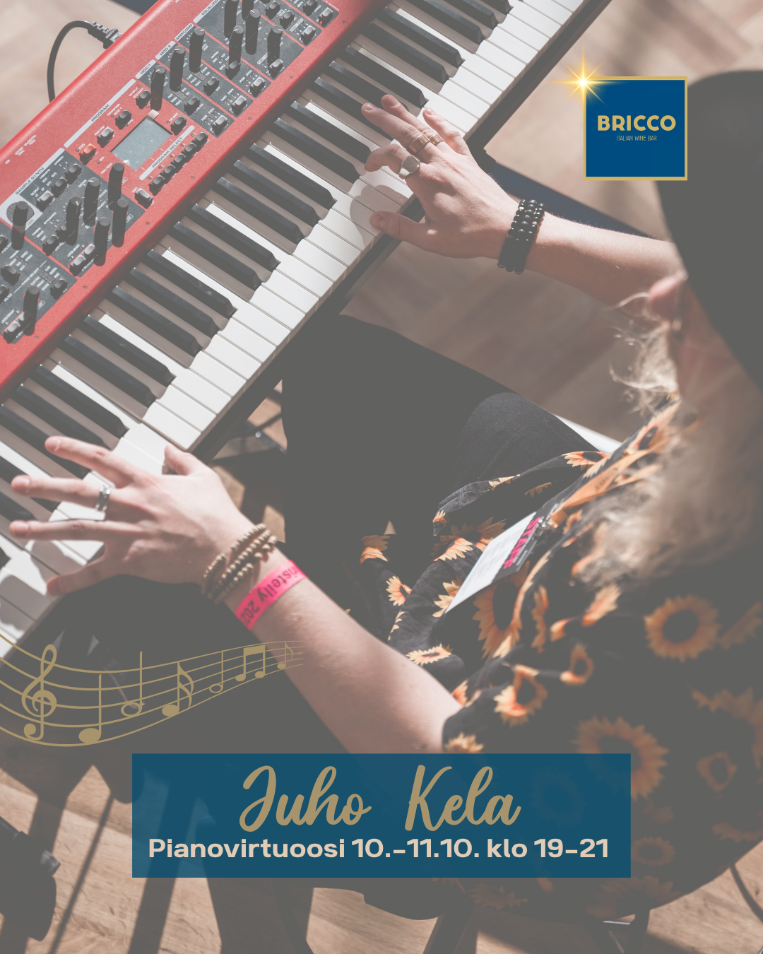 Pianovirtuoosi Juho Kela esiintyy Briccossa - vapaa pääsy